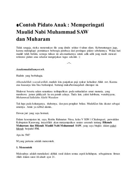 Contoh Pidato Anak Sd Singkat Contoh Soal Dan Materi Pelajaran 3