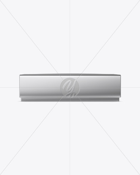 Download Download Metallic Paper Box Front View Psd PSD Mockup Templates