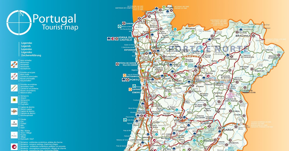 Mapa Estradas Nacionais Portugal Mapa De Portugal 3618