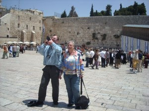 mom and me at the wall