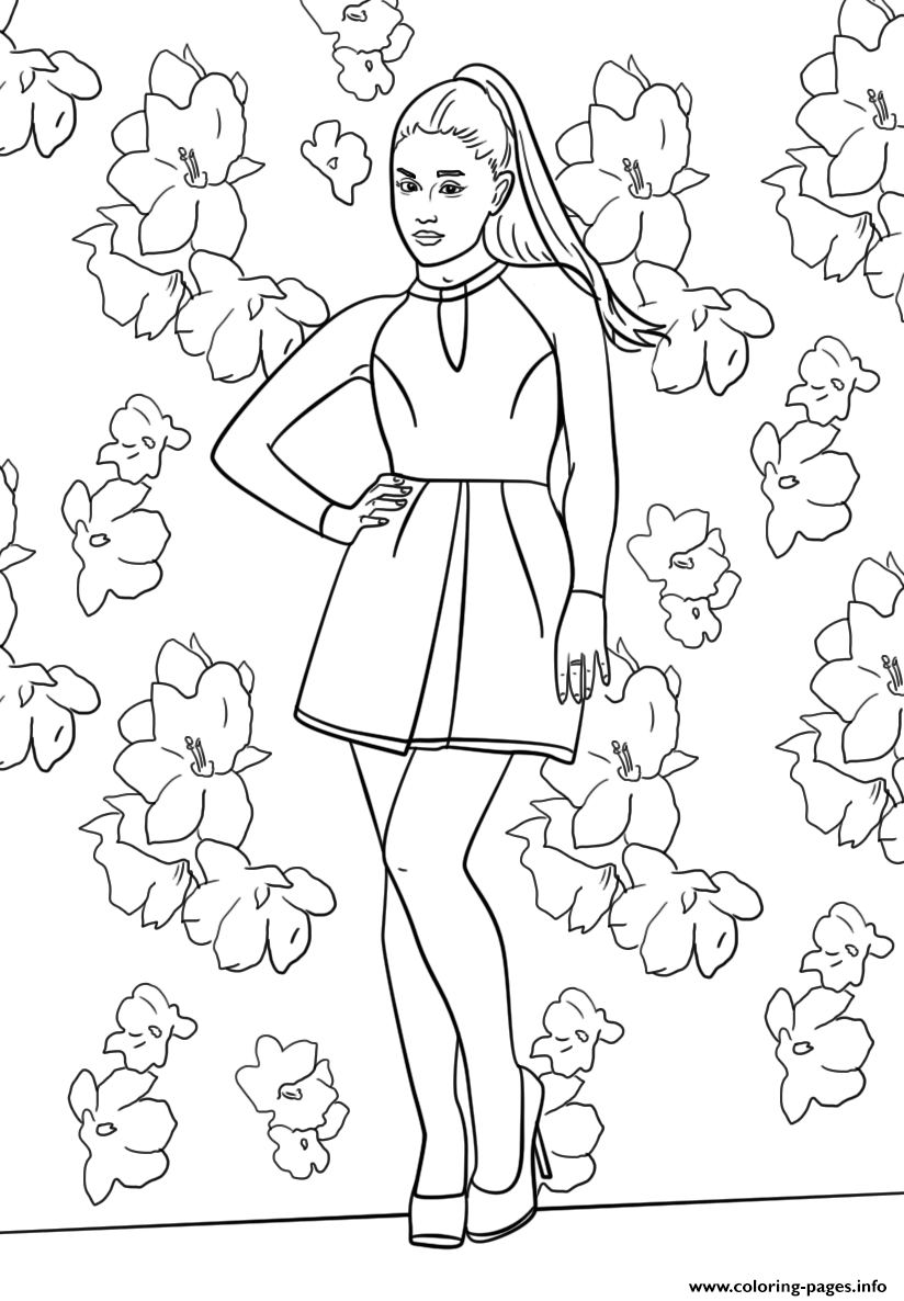 Ariana Grande Celebrity Coloring Pages Printable Ariana Grande Celebrity Coloring Pages Printable