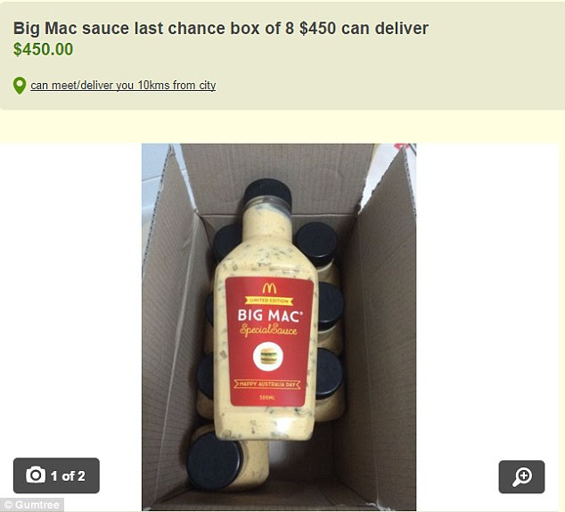 McDonald's Big Mac Special Sauce is selling on Gumtree for ...