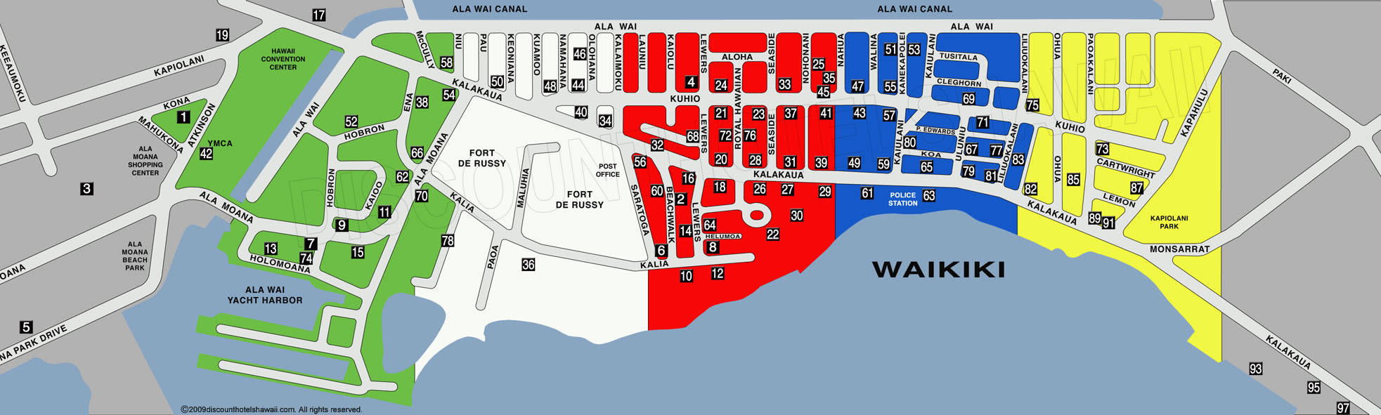 Map Of Waikiki | World Map 07