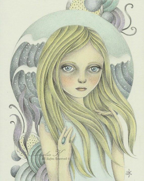 Pencil Drawing, Fantasy Art, Original Art, Mermaid Drawing Illustration - The Sea Maiden - Payment Installment Available FREE SHIPPING - TheWishForest Pencil Drawing, Fantasy Art, Original Art, Mermaid Drawing Illustration - The Sea Maiden - Payment Installment Available FREE SHIPPING - TheWishForest