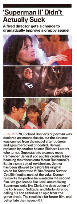Superman II actually didn't suck--article from 11/06 GQ