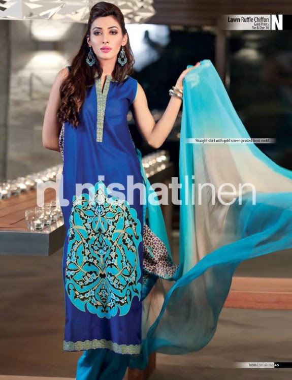 Nisha-New-Eid-Lawn-Summer-Lawn-Prints-Suits-Latest-Collection-2014-by-Nishat-Linen-Clothes-1 Nisha-New-Eid-Lawn-Summer-Lawn-Prints-Suits-Latest-Collection-2013-by-Nishat-Linen-1