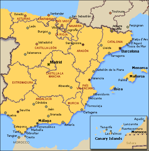 Almeria Spanien Karta | Karta