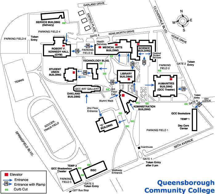 Qcc Campus Map | World Map Gray