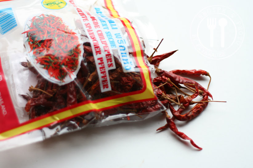 Gedroogde pepers of gedroogde chilipepers