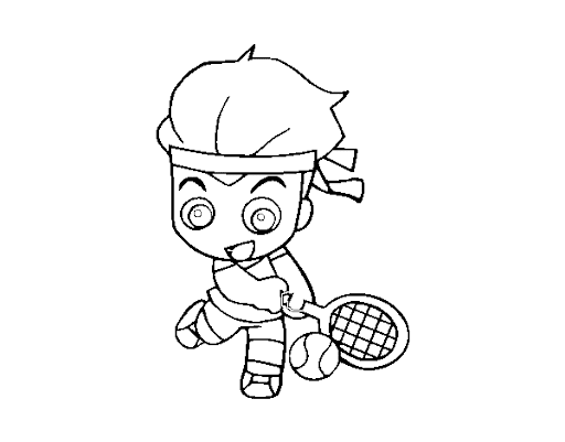 Dibujo De Un Tenis : PINTAR DIBUJOS DE TENISTAS
