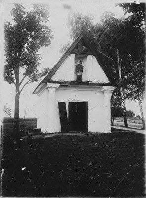 Radoszyce. Kaplica św. Rocha. Fotografia z około 1917 roku Radoszyce. Kaplica św. Rocha. Fotografia z około 1917 roku