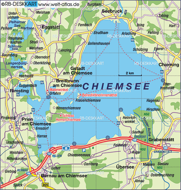 Karte Chiemsee | Karte