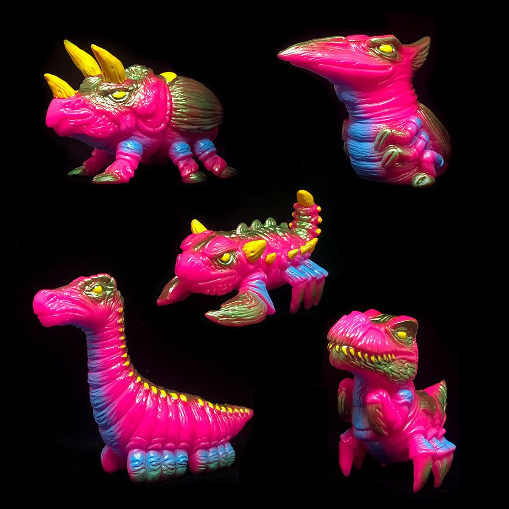 SpankyStokes, Artist, Limited Edition, James Groman, Mini Figures, Sofubi, Toy Art Gallery presents: James Groman's FOSSIL PODS the PRIMAL PINK edition