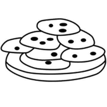 Chocolate Chip Cookie Coloring Page - bmp-dome