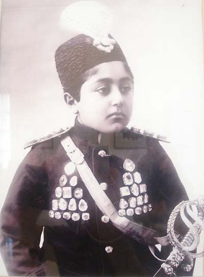 Photo of Ahmad Shah Qajar in the Niavaran Palace (Tehran)