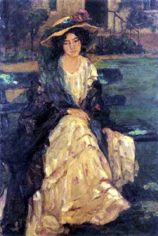 Jeune fille au chapeau à fleur Jeune fille au chapeau à fleur
