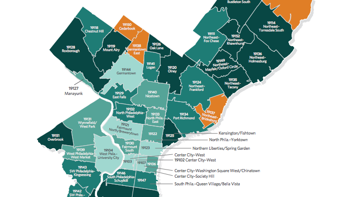32 Zip Code Map Philadelphia - Maps Database Source