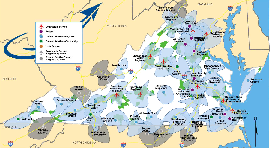 Airports In Virginia Map | Draw A Topographic Map