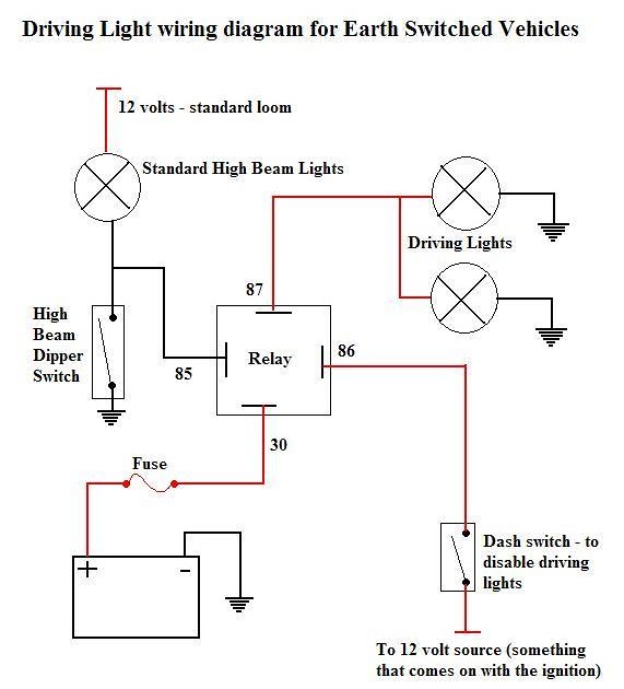 5 pin relay spotlight wiring diagram