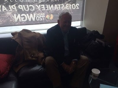 Joel Daly in the WGN Radio green room