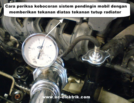 Cara cek kebocoran pada cooling sistem dengan radiator tester