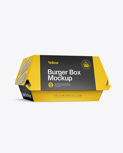 Download Download Burger Box Mockup Half Side View Object Mockups Yellowimages Mockups