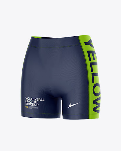 Download Free Women's Volleyball Shorts Mockup - Front Half Side ...