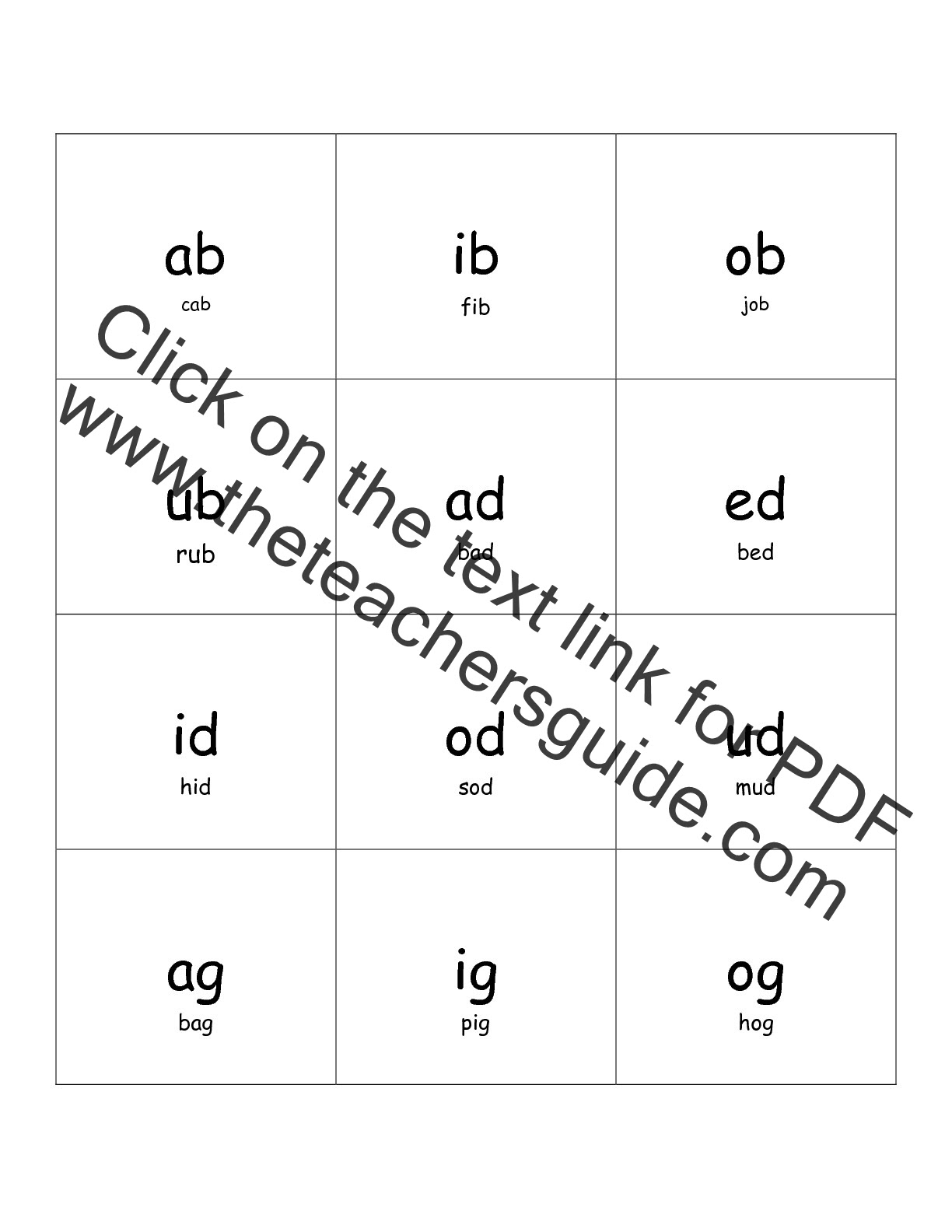 Teach child how to read: Two Letter Phonics Words