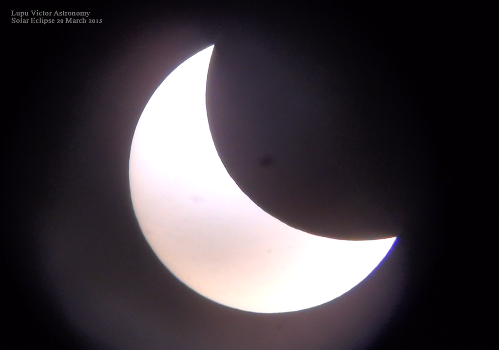 Eclipsa de Soare 20 Martie 2015 prin Telescop.