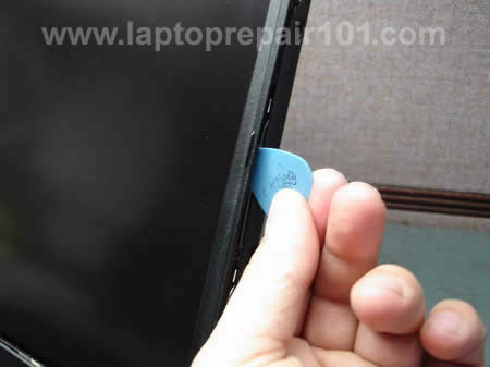 Removing LCD bezel Removing LCD bezel