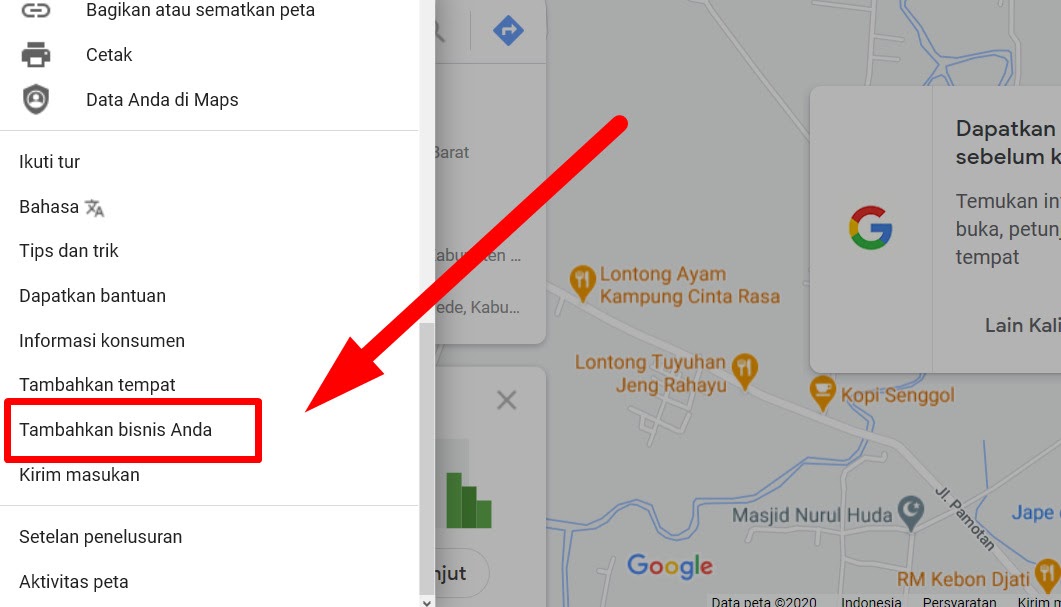 Maps Google Tempat Wisata