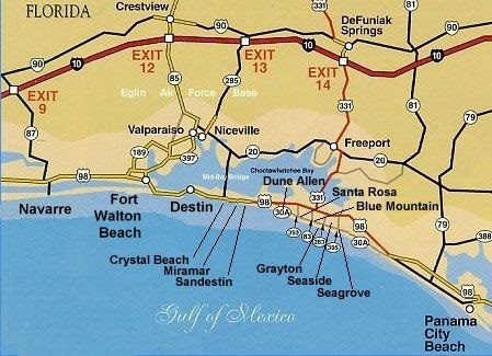 Map To Destin Florida | Draw A Topographic Map