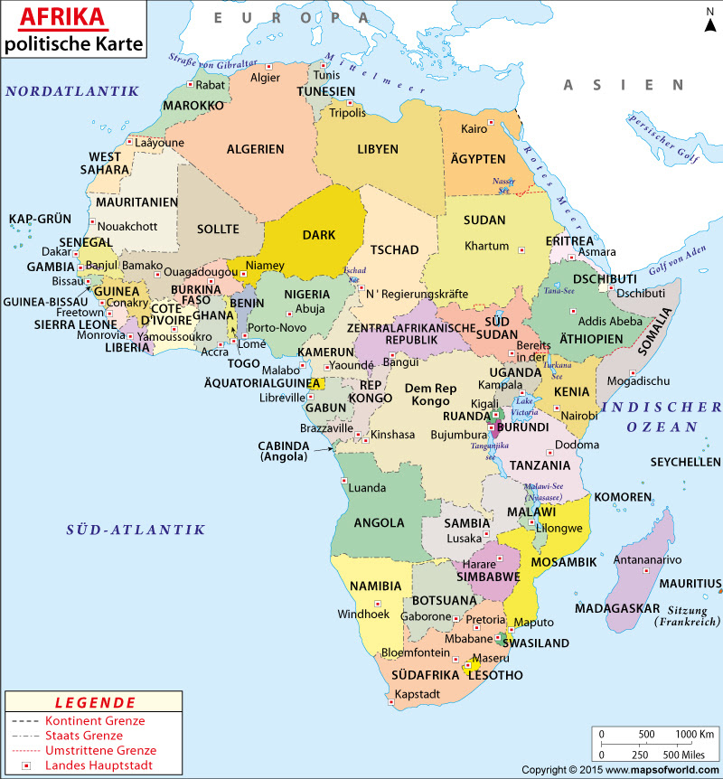 World Of Map Afrika Karte
