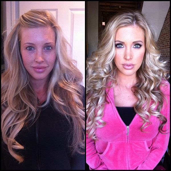 Porn Stars Before and After Their Makeup Makeover