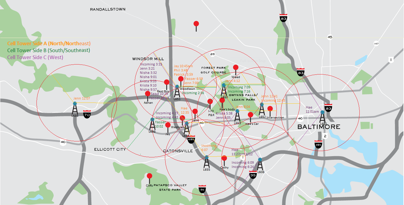 Cell Tower Map CASADEWICCA