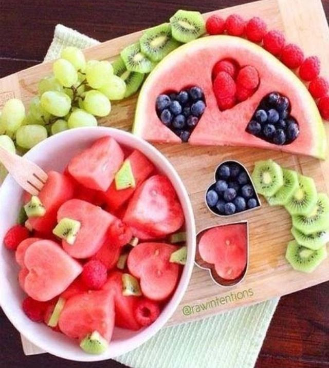 Fruits en cÅur pour la saint Valentin