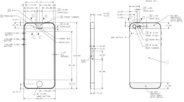 Apple Iphone 5 Apple Iphone 5 Dimensions