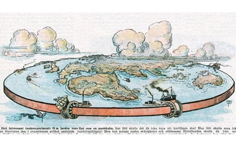 Gambar / ilustrasi bumi datar pada masa lalu