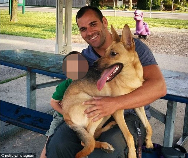 Family: Cirillo leaves behind his two dogs and his six-year-old son Marcus, left, who he was bringing up alone