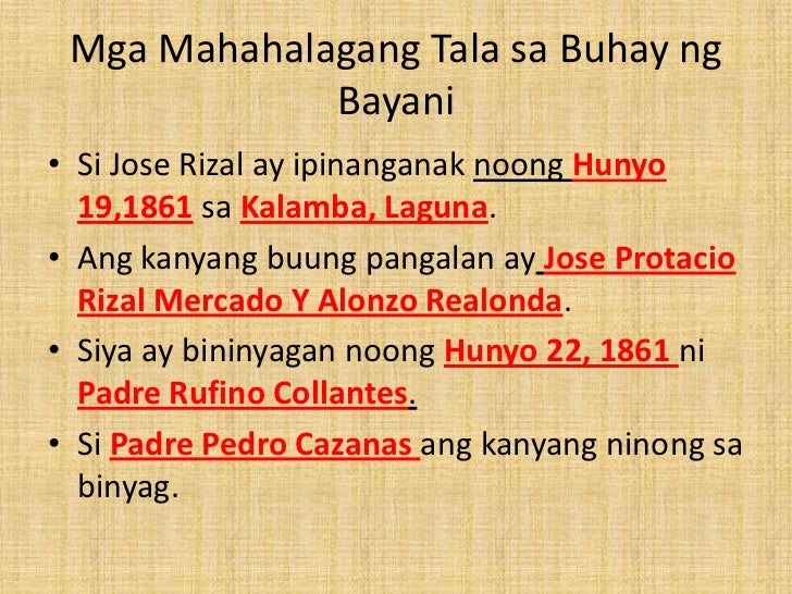 Ano Ang Totoong Pangalan Ni Jose Rizal