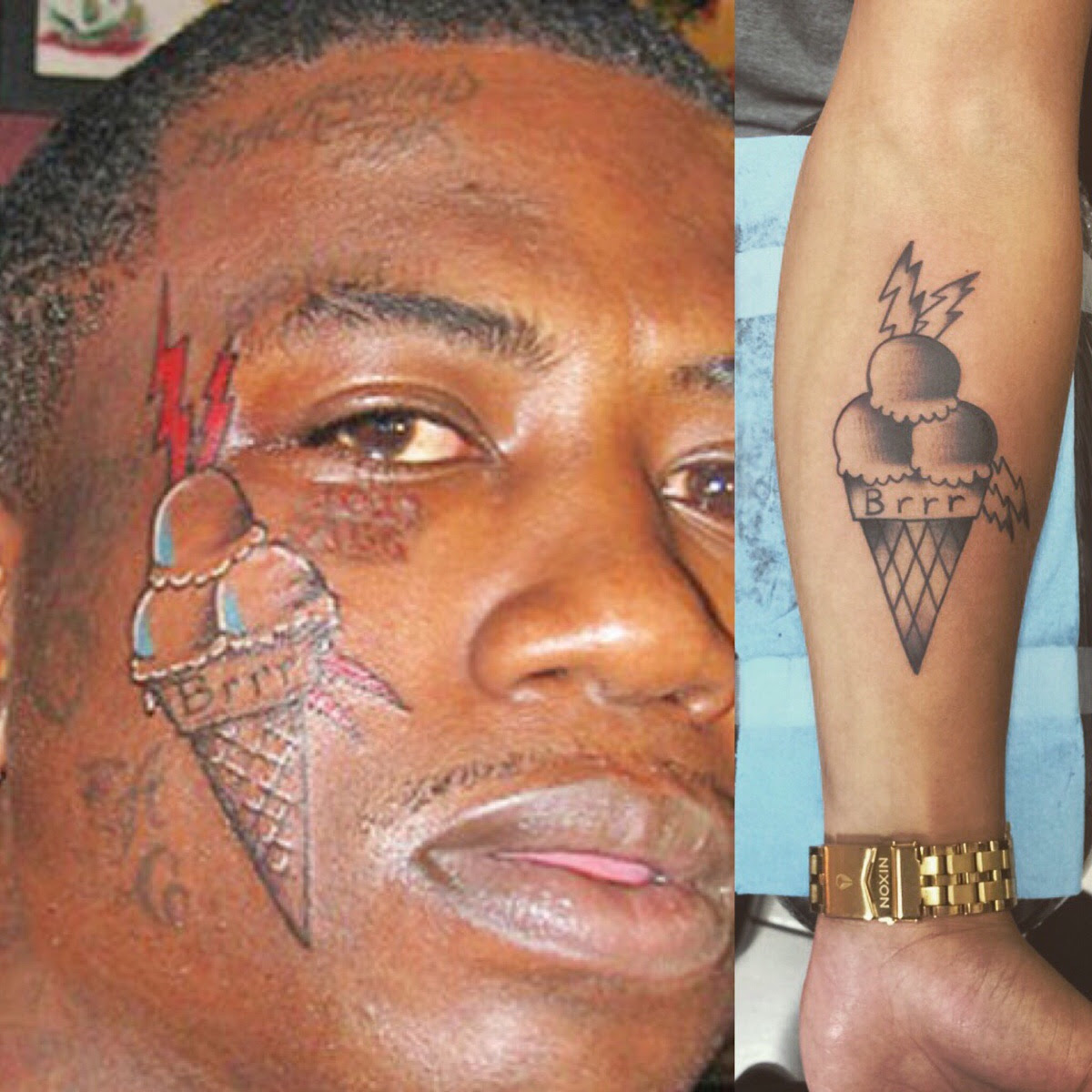 Gucci Mane Leg Tattoos