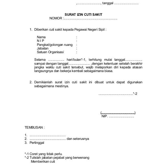 Contoh Surat Izin Sakit Lewat Sms