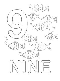 Number 9 Coloring Page