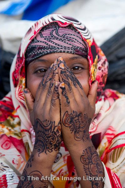 Woman with henna in Somalia.