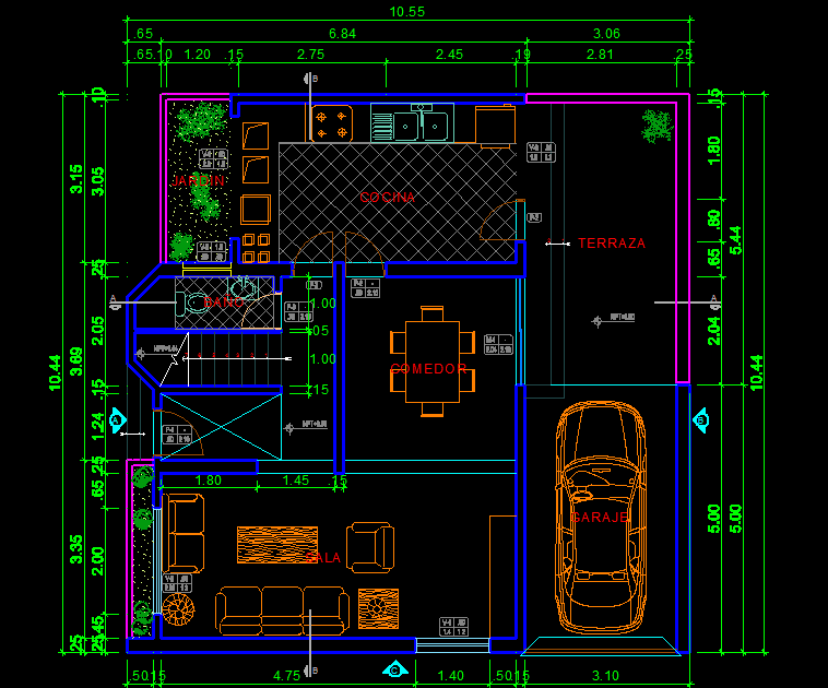 New Concept 53+ Autocad 2d House Plan Drawing Dwg