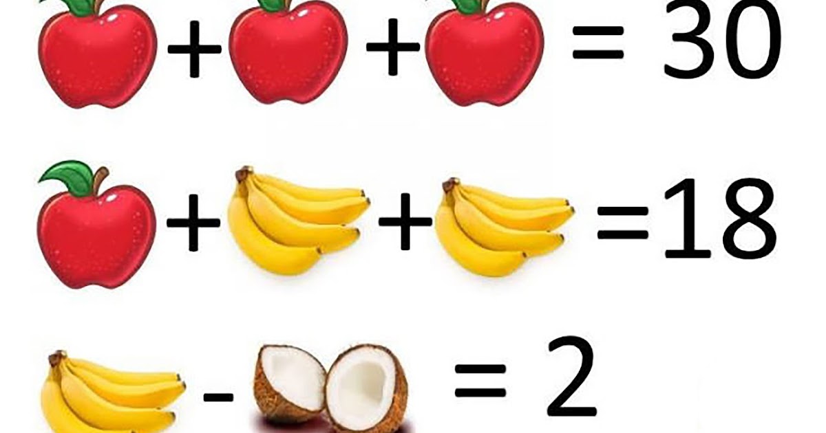 Посмотри картинку решить. Математические задачи с фруктами. Математические задачи в картинках. Задачи с фруктами на логику. Задачи на внимательность.