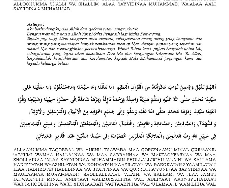 Doa Tahlil Pdf - Kumpulan Doa