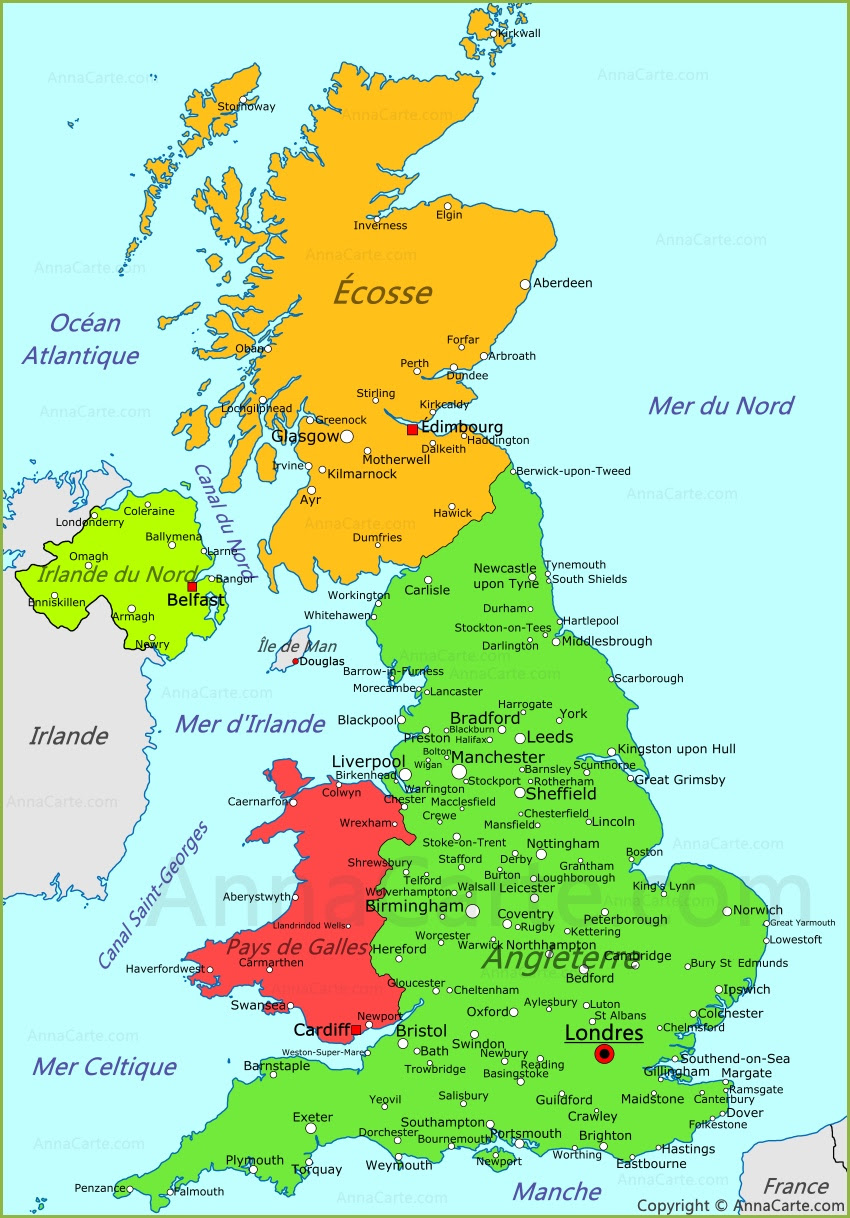 Carte Du Royaume Uni Carte