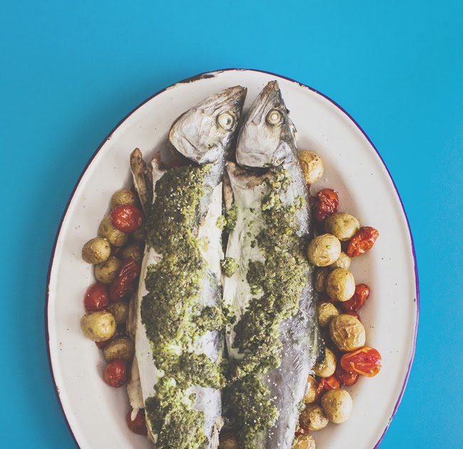 six course dinner: Mackerel in Parchment
