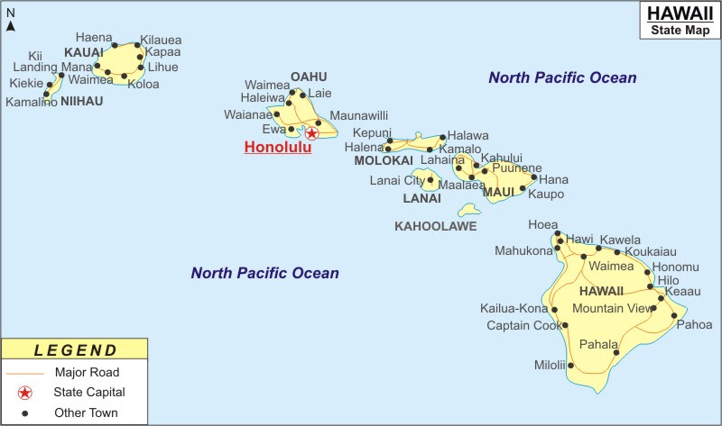 Map Hawaii Capital - Share Map